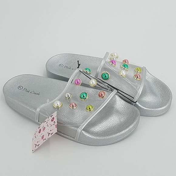 🆕 Clear Embellished Slides - Picture 1 of 5